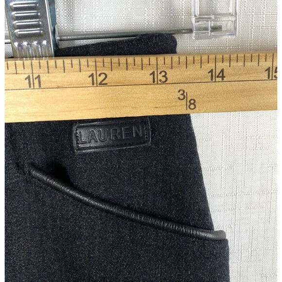 Ralph Lauren Pants Side Zip Womens Size 6 Petite Charcoal Wool Blend Fitted - Picture 8 of 10